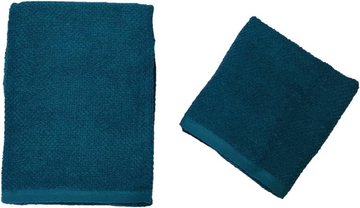 Handdoekset Gezicht en Gasten - 100% Katoen - 450 g/m² - Met Handdoekhouder