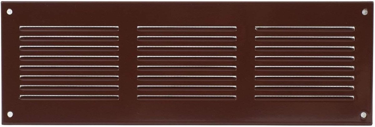 Ventilatierooster Wandrooster met Insectenbescherming 300 x 200 mm - Bruin