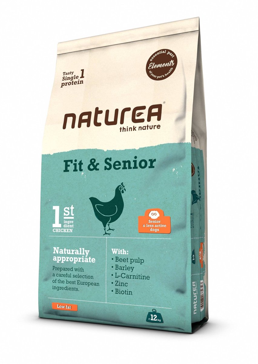 Naturea Dog Elements Fit & Senior Chicken 12 kg - Hond