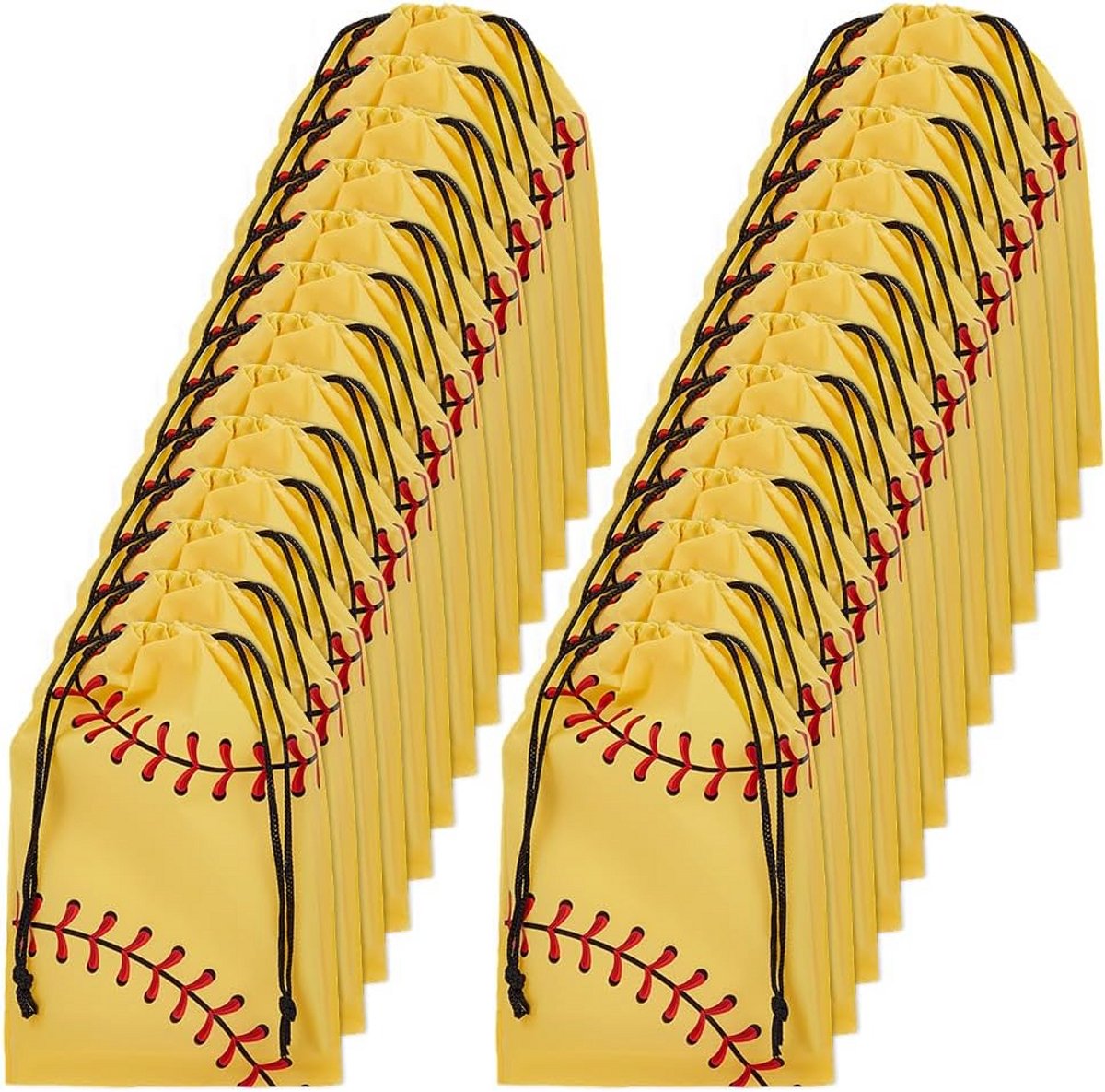 120x Feestartikelen Geschenkzakjes met Trekkoord, Kleine Snacktasjes voor Sportfeesten
