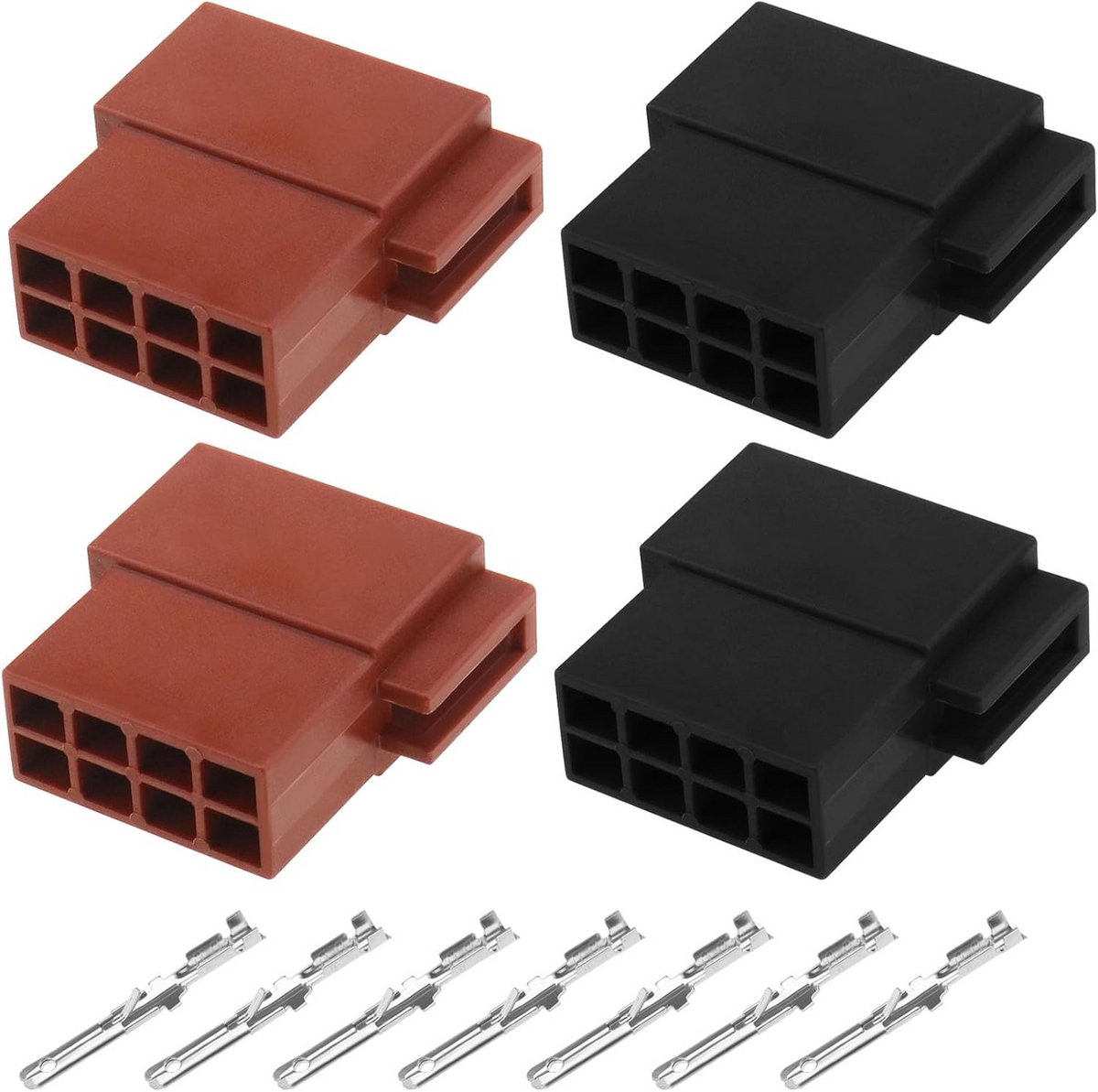 4 Stuks 16-Pin Auto Audio Kabelboom Connector Set met 32 Mini ISO Contacten voor Autoradio Adapter