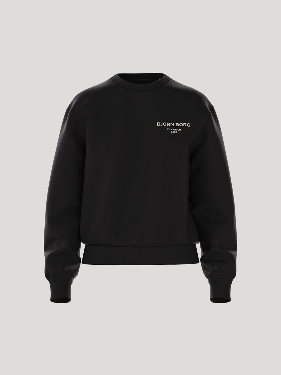 Björn Borg Essential 1 Trui Lange Mouw Dames Sweater - Vrouwen Trui - Zwart - Maat XXL