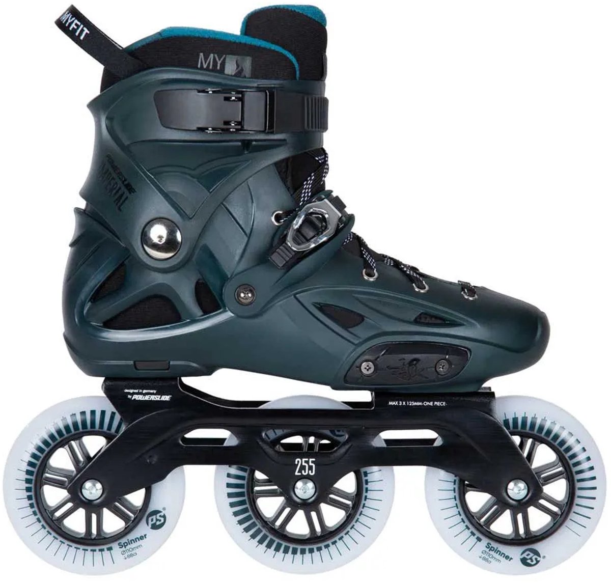 Powerslide Imperial Darkteal 110 Inline Skates Zwart EU 45-46 Man,Vrouw