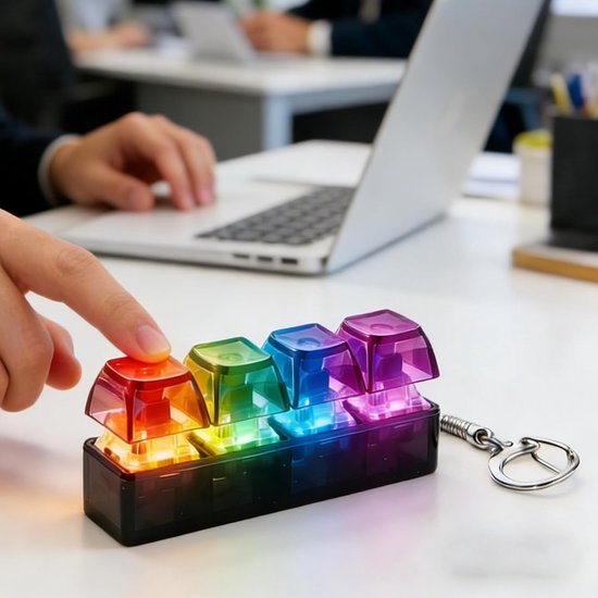 Nouveau porte-clés anti-stress à 3 touches, clavier à doigts, bouton de clavier, gadget clicker, jouet pour adulte 36 Nouveau porte-clés anti-stress à 3 touches, clavier à doigts, bouton de clavier, gadget clicker, jouet pour adulte 36