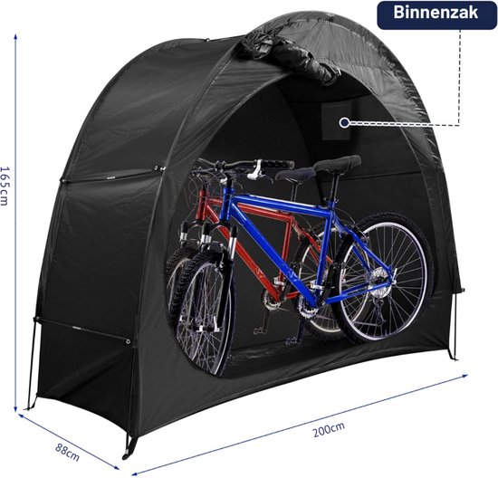 Aurixi® Fietstent - Schuurtent - Opbergtent - Zwart - ‎5cm x 20cm x 20 cm van Merkloos — afbeelding 3