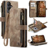 CaseMe Hoesje - Geschikt voor Samsung Galaxy S26 Hoesje - CaseMe C30 Book Case met Portemonnee - Bruin