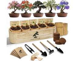 Luxe Bonsai Starters Kit – 5 Soorten Bonsai Zaden – 25-delige Kweekset met Tuinset – Inclusief Nederlandse Instructies – Bonsai Binnen Kweken – Perfect Cadeau