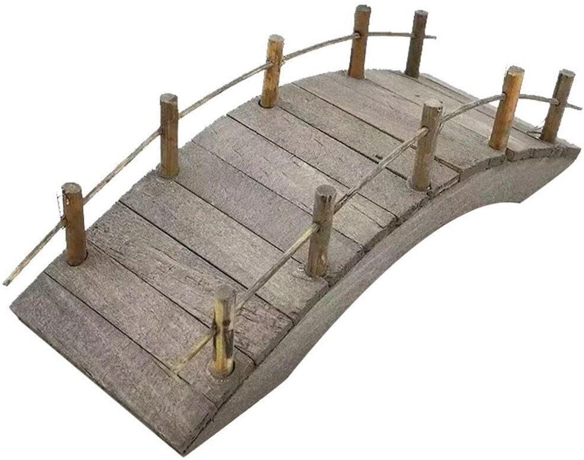 Miniatuur Houten Boogbrug voor Sprookjestuin en Diorama - Decoratieve Houten Brug Model
