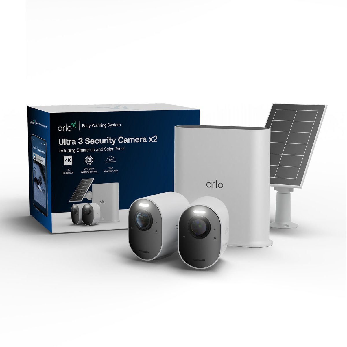 4K 8MP Draadloze Beveiligingscamera Op Zonne-energie – 360° PTZ Met Bewegingsmelder, Voor Buiten, 2,4 GHz WiFi