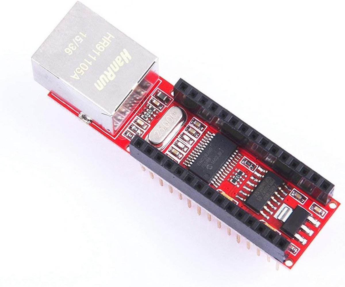 Ethernet Netwerk Shield met ENC28J60 en RJ45 voor Arduino Nano