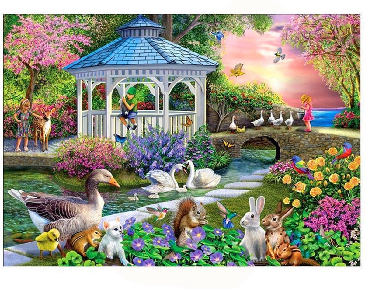 Diamond painting volwassenen 30*40cm tuin