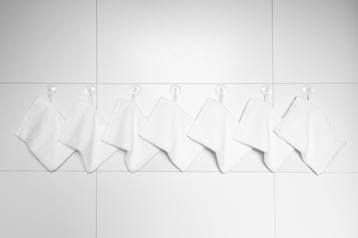 RELAKZ - Witte - Washandjes - Set 7 Stuks - 100% Katoen - 550 GSM - Zacht en Hoog Absorberend