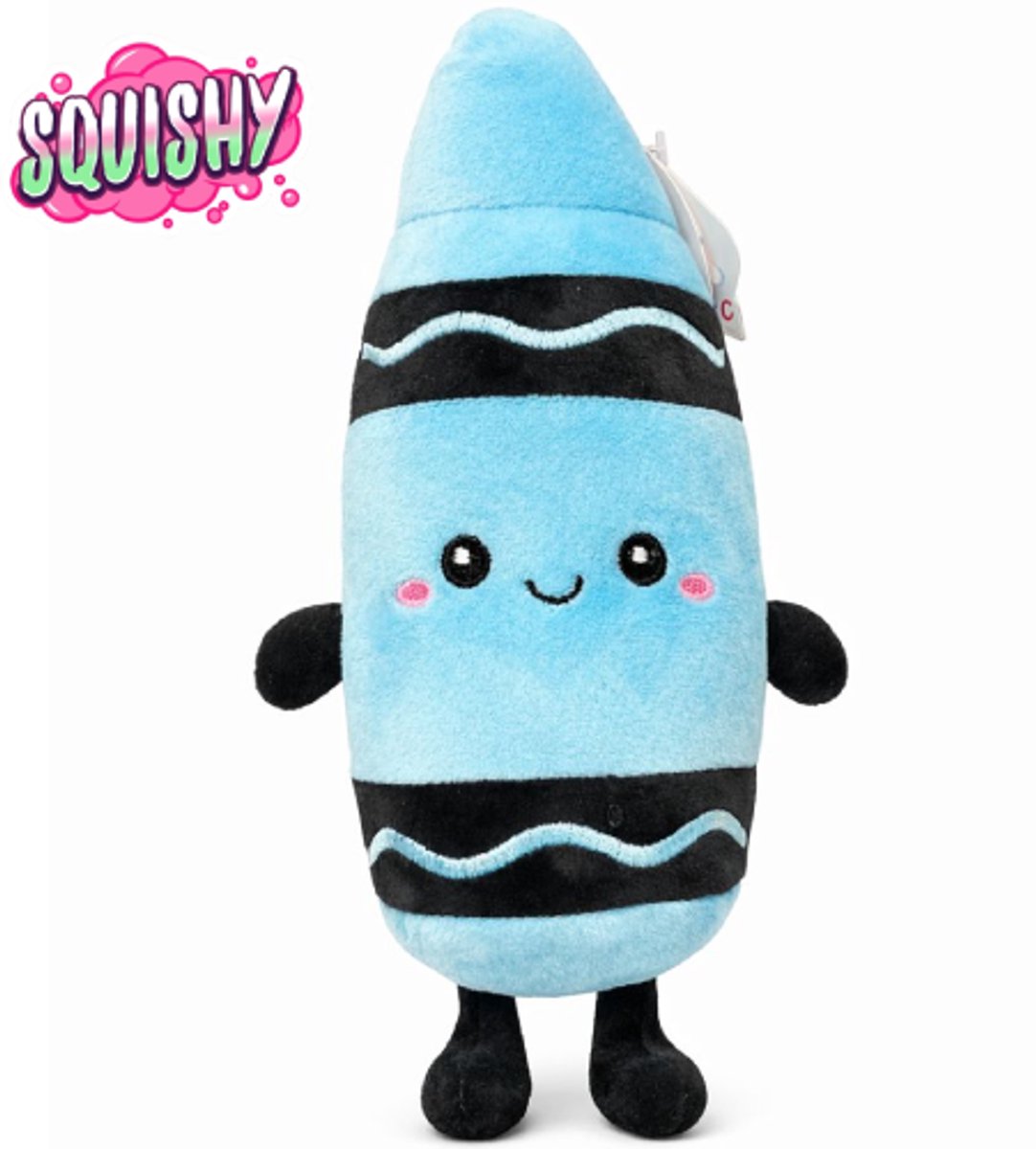 Blauwe Stift Squishy Pluche Knuffel 20 cm