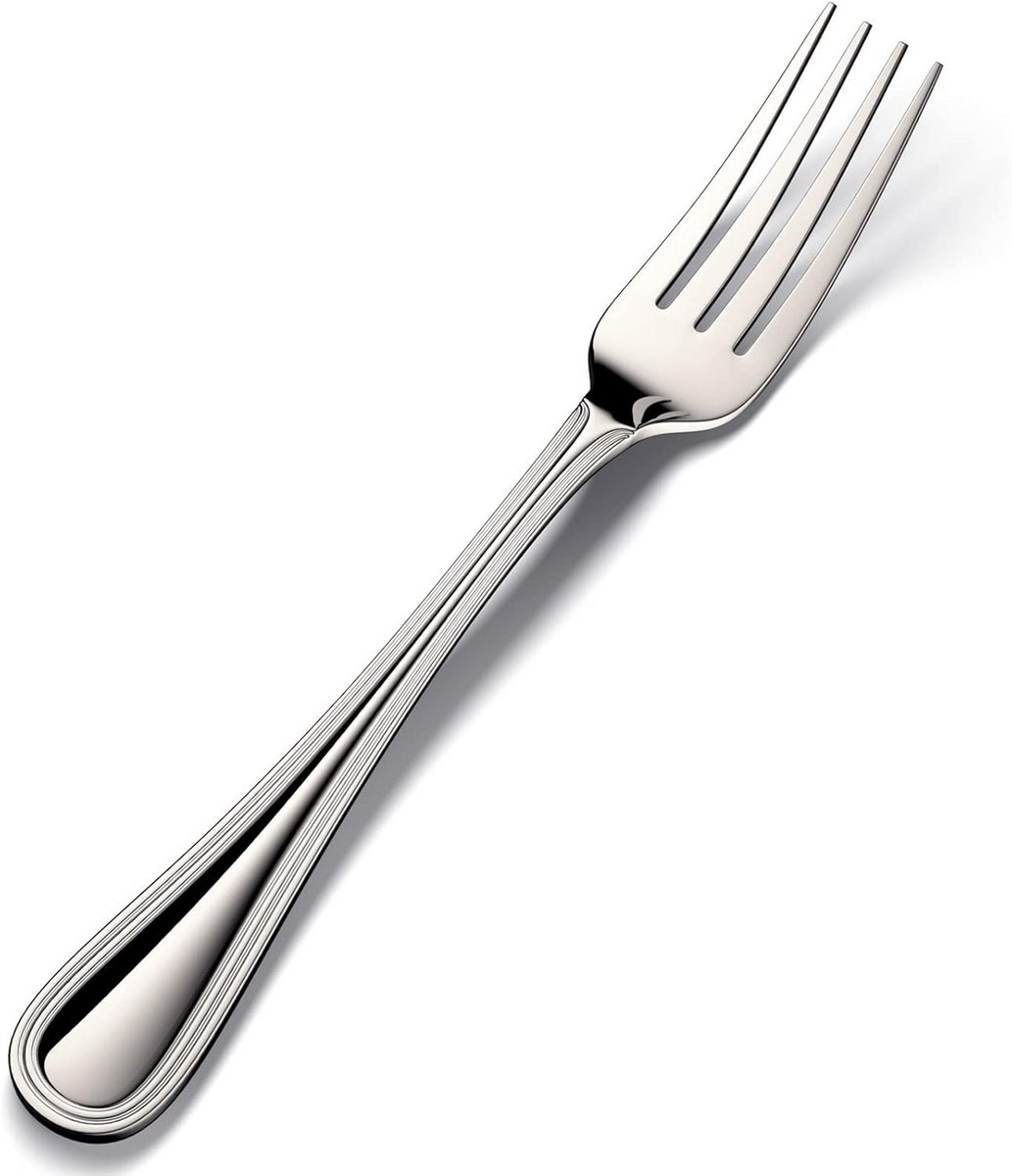 Set van 12 Diner Vorken - 8 Inch Roestvrij Staal (RVS) - Zware Kwaliteit en Vaatwasserbestendig