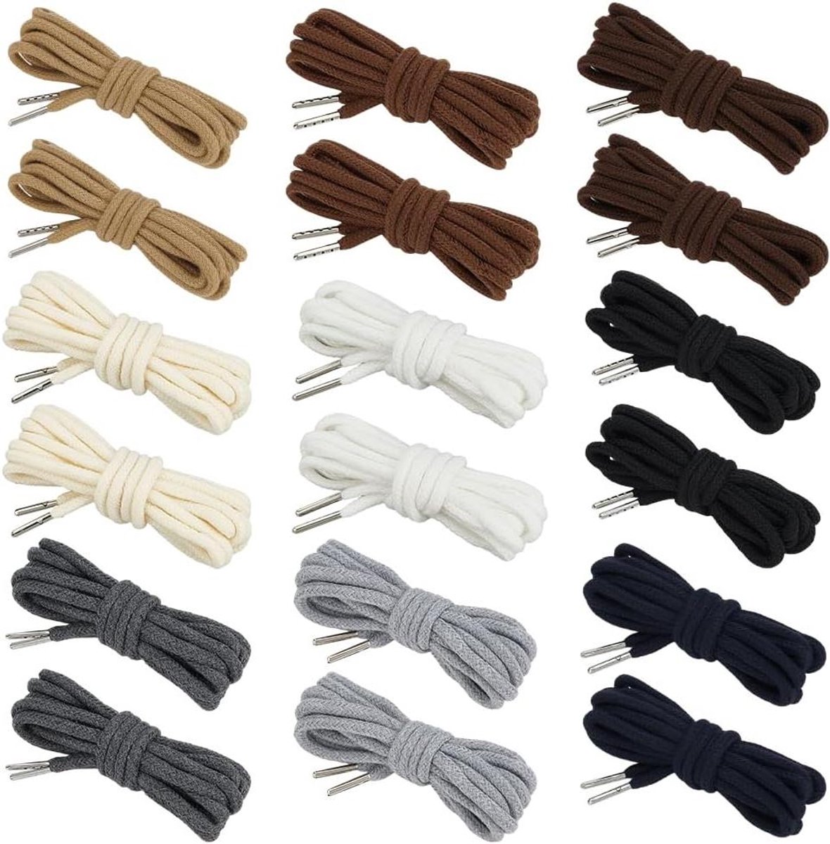 MK Stoer -36 stuks 51 inch trekkoord koorden vervanging - ronde hoodie trekkoord - katoen trekkoord voor tie hoodie shorts broek sweatshirt jassen - 9 kleuren - geschikt voor diverse modellen.