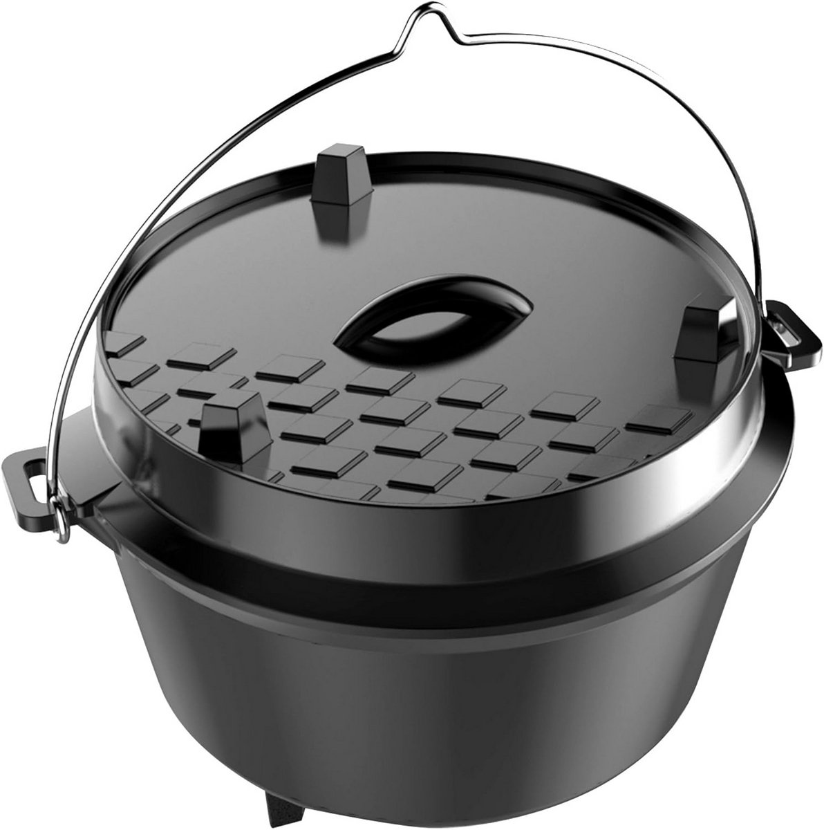 Gietijzeren Dutch Oven (8 liter) voor Kampvuur en BBQ