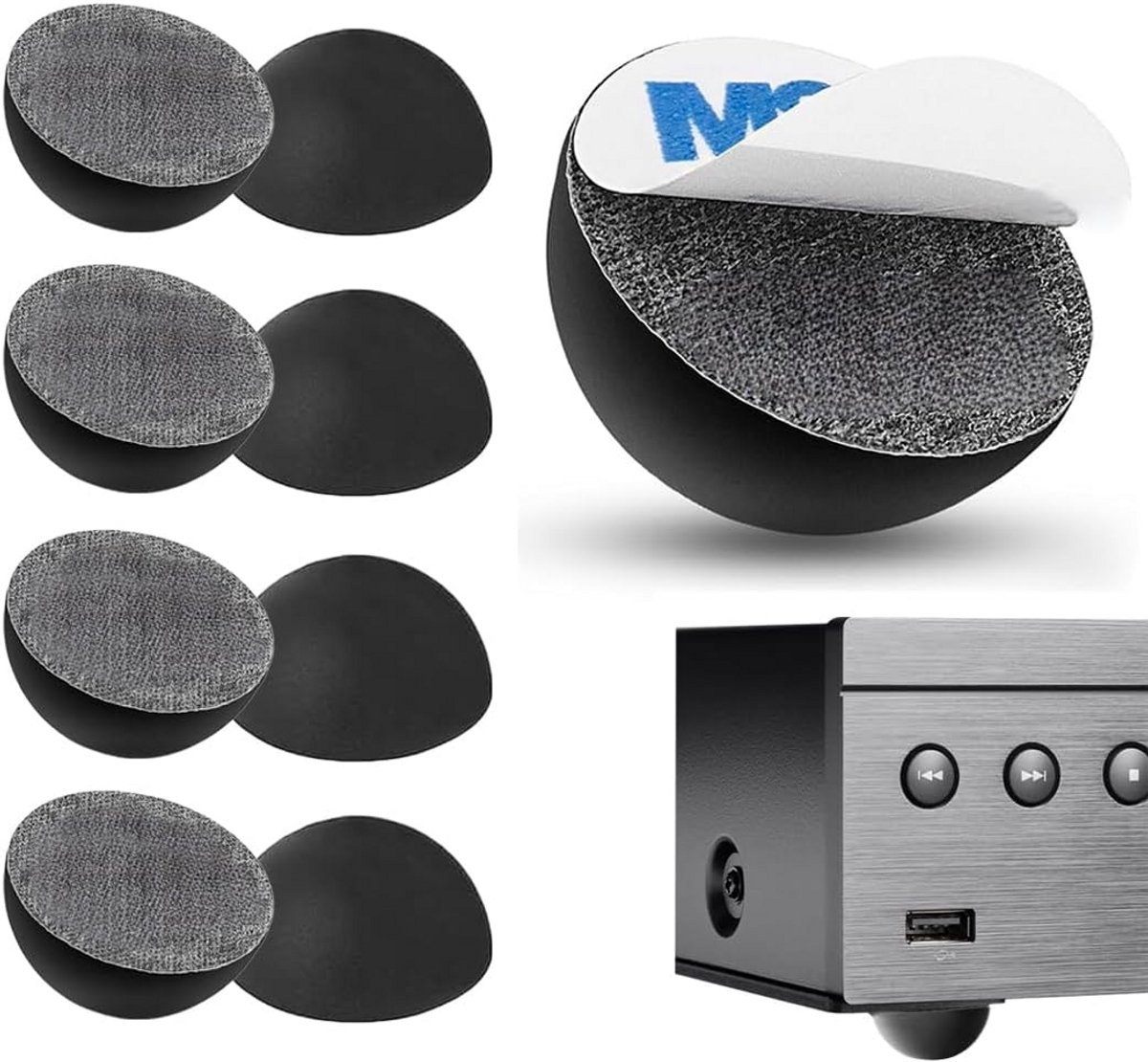 8x Zelfklevende Rubberen Voetjes - Antislip Siliconen Bumpers voor Meubels & Apparaten (30mm)