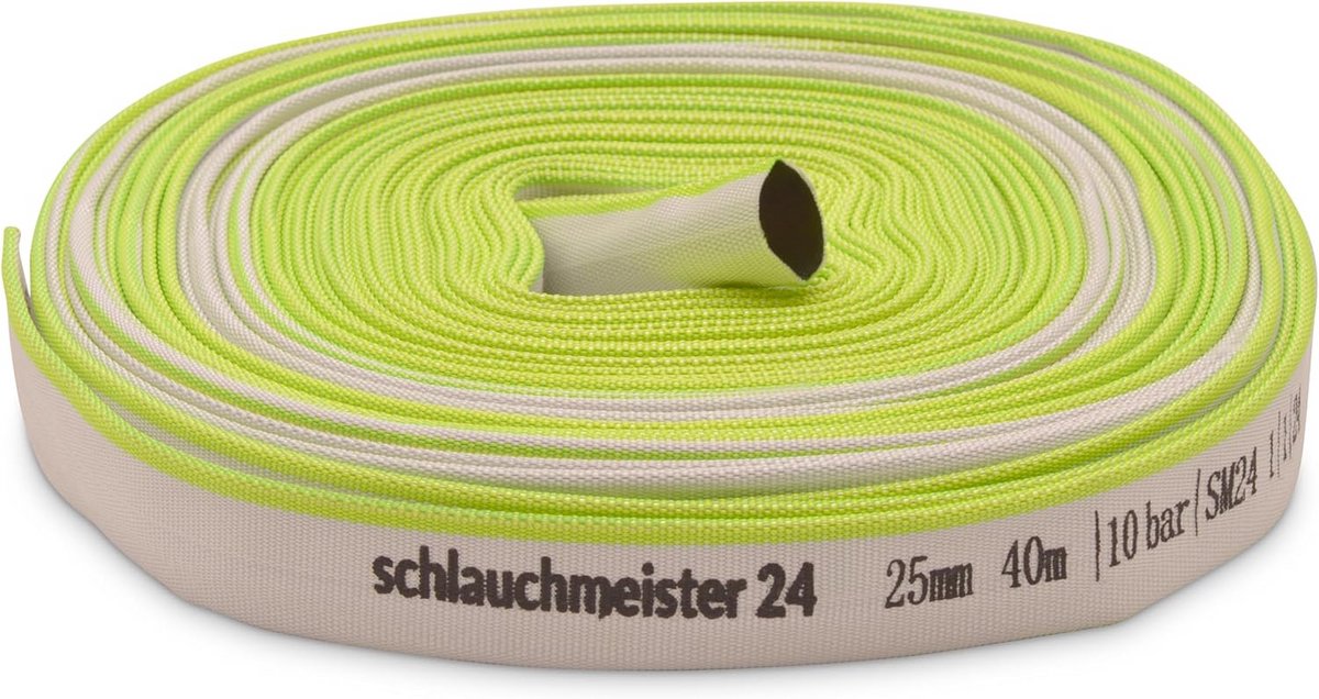 40 Meter Industriële Platslang 25mm - Waterafvoer en Bouwslang voor Zware Toepassingen
