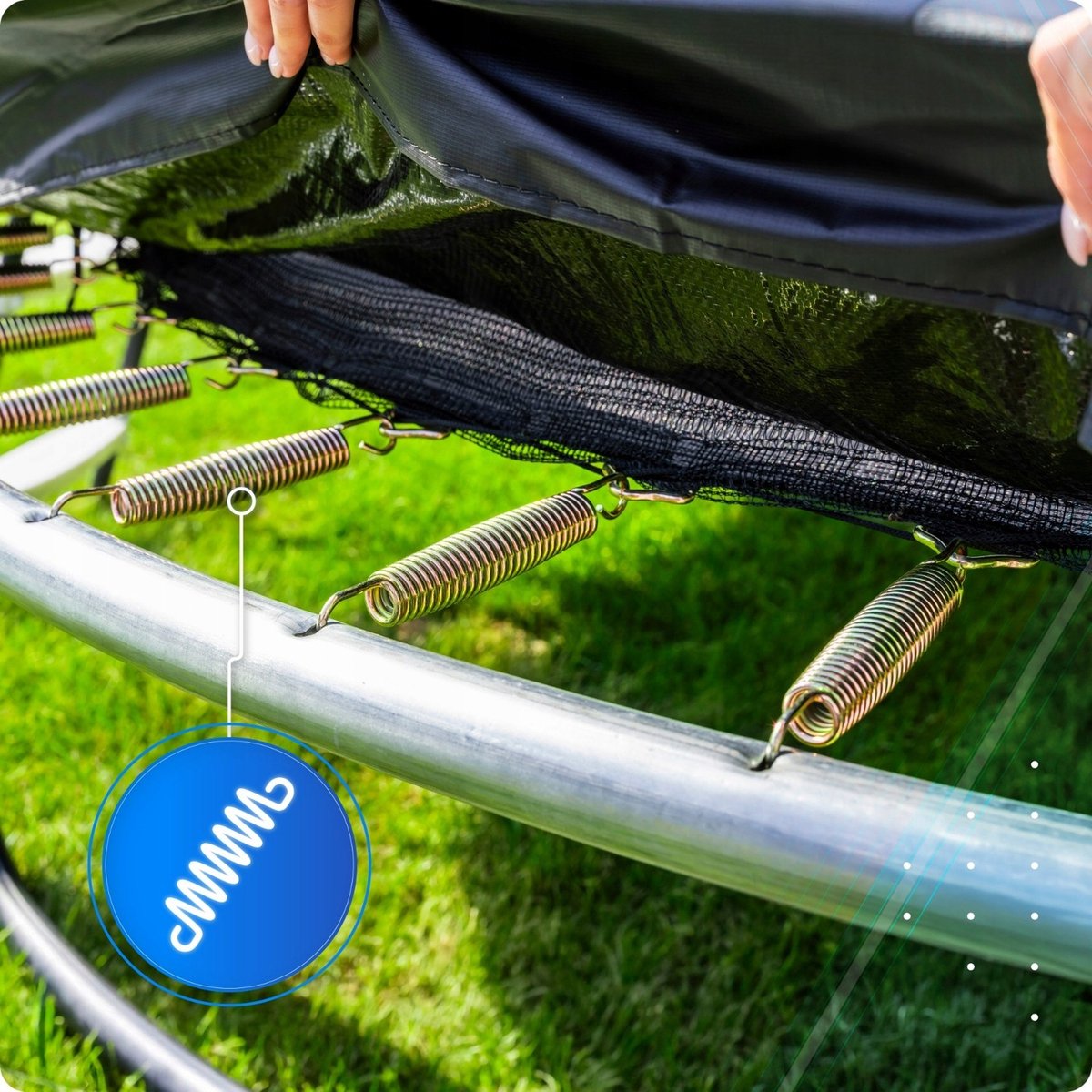Thunder Trampoline 140 cm – Ronde Trampoline – Max. 50 kg - Zwart — afbeelding 5