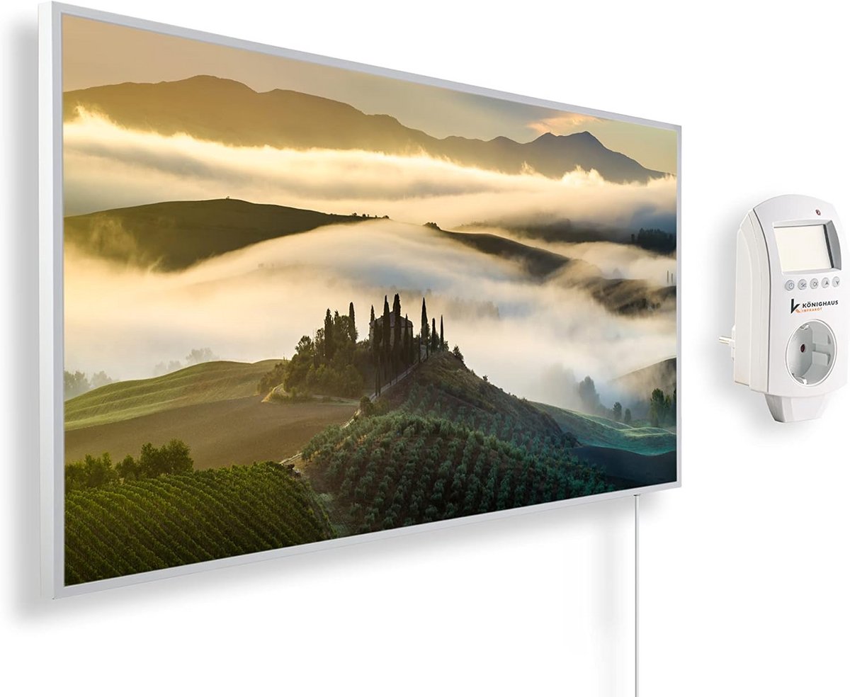 Infrarood Verwarming met Fotoprint - 1000 Watt - Slimme Thermostaat & App Bediening - Energiezuinige Wandverwarming - Tuscany Design