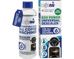 Caffenu Universele Vloeibare Ontkalker Koffiemachine 200 ml - Geschikt voor o.a. Nespresso, Senseo, Dolce Gusto, Philips, De’Longhi en Siemens - 2 Doseringen - Goed voor 8 Maanden