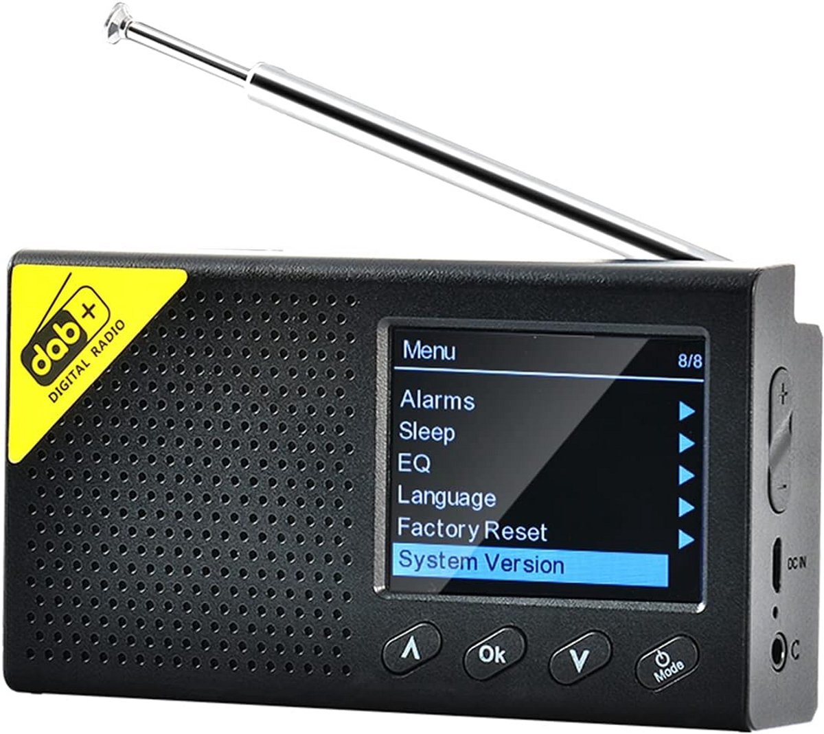 DAB+ en FM Radio met Bluetooth 5.0 en Oplaadbare Batterij