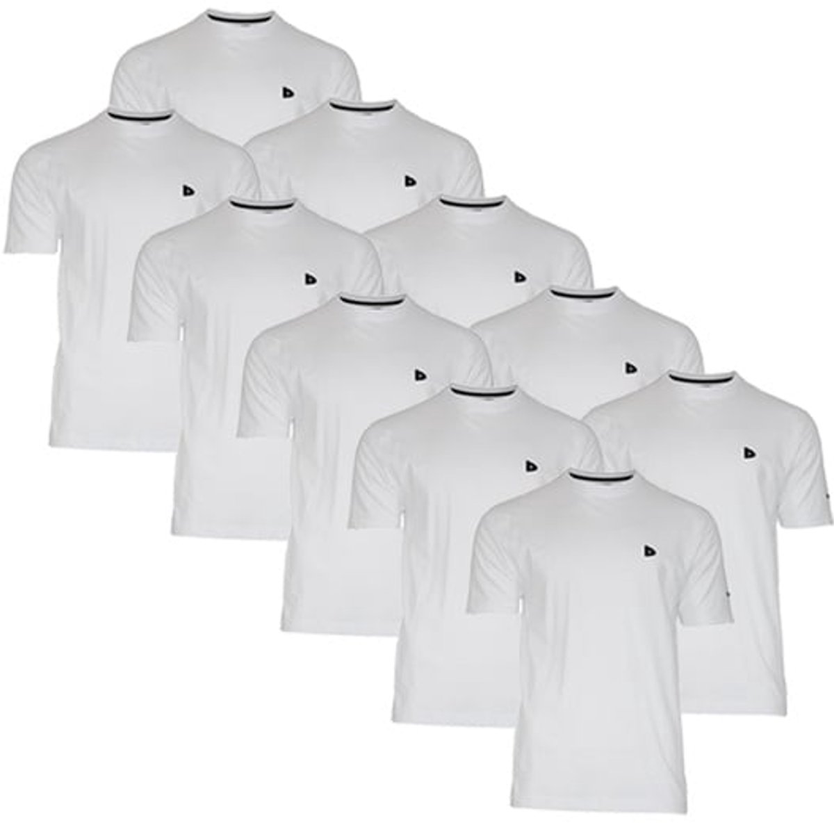 10-Pack Donnay - T-shirt (Vince) - Sportshirt - Heren - White (001) - maat 3XL