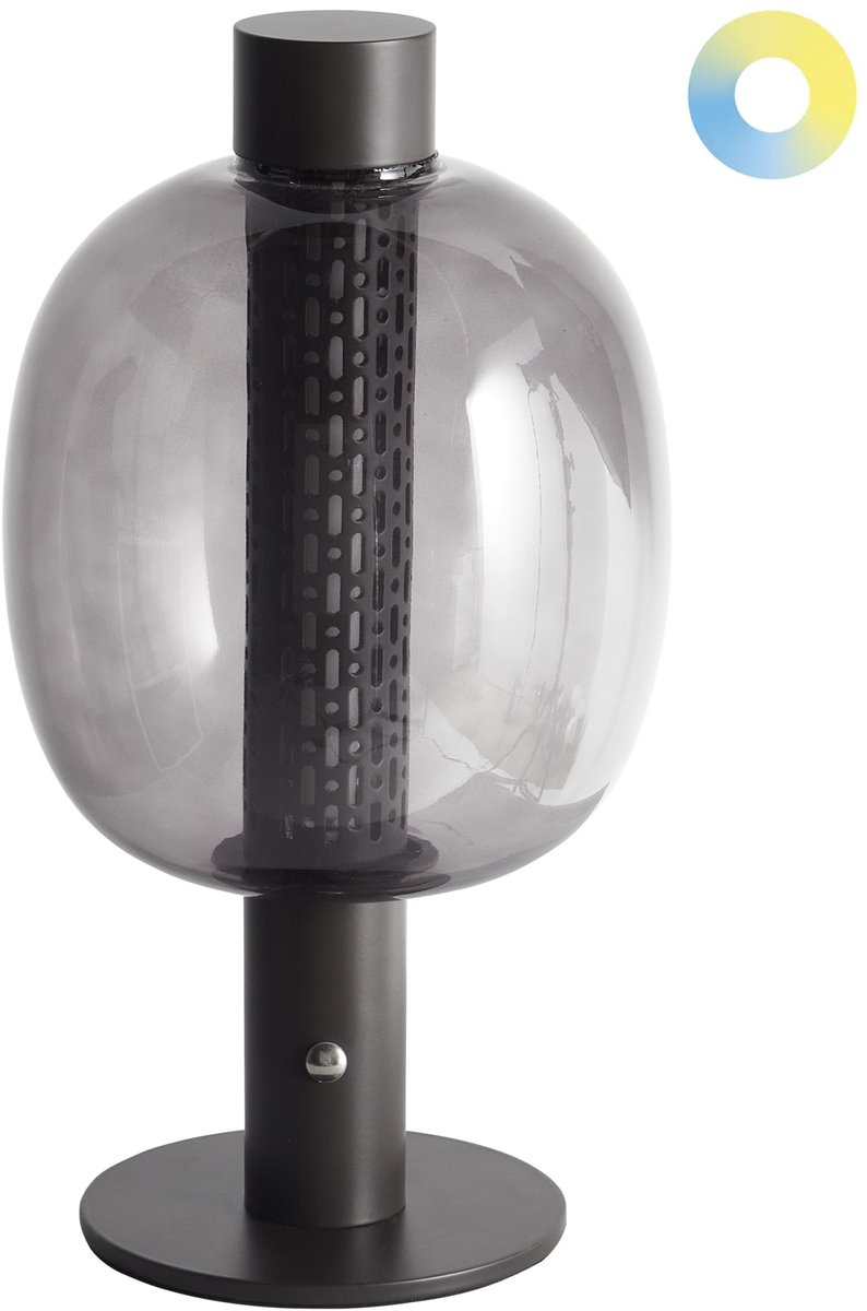 BELIANI PULANGI - Tafellamp - Zwart - Aluminium