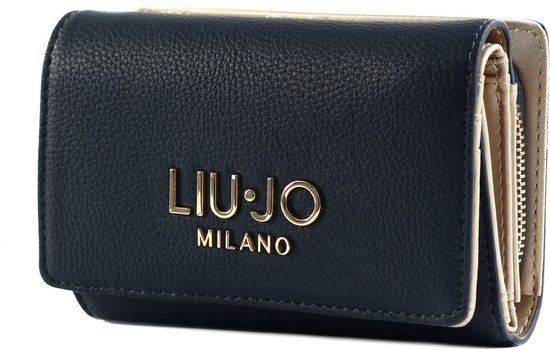 LIU JO porte-monnaie Caliwen ECS Trifold Dress Blue bleu marine