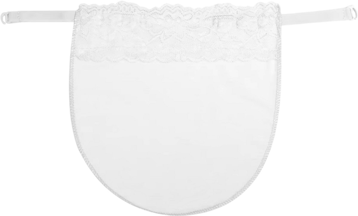 rimmo Dames Onzichtbare Beha zonder Beugel – Naadloze Onderbeha met Anti-Slip Sluiting, V-Hals en Kant, Comfortabele Lingerie voor Dagelijks Gebruik en Onder Jurken - Wit