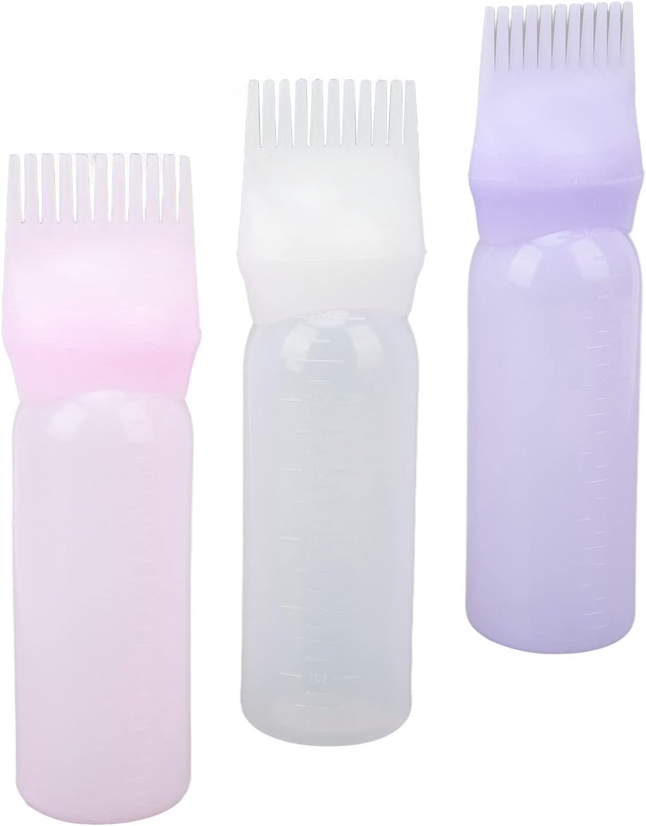 Hair Oil Styling Tools - Comb Bottle - Portable Reusable - Pack of 3 voor Haarverzorging