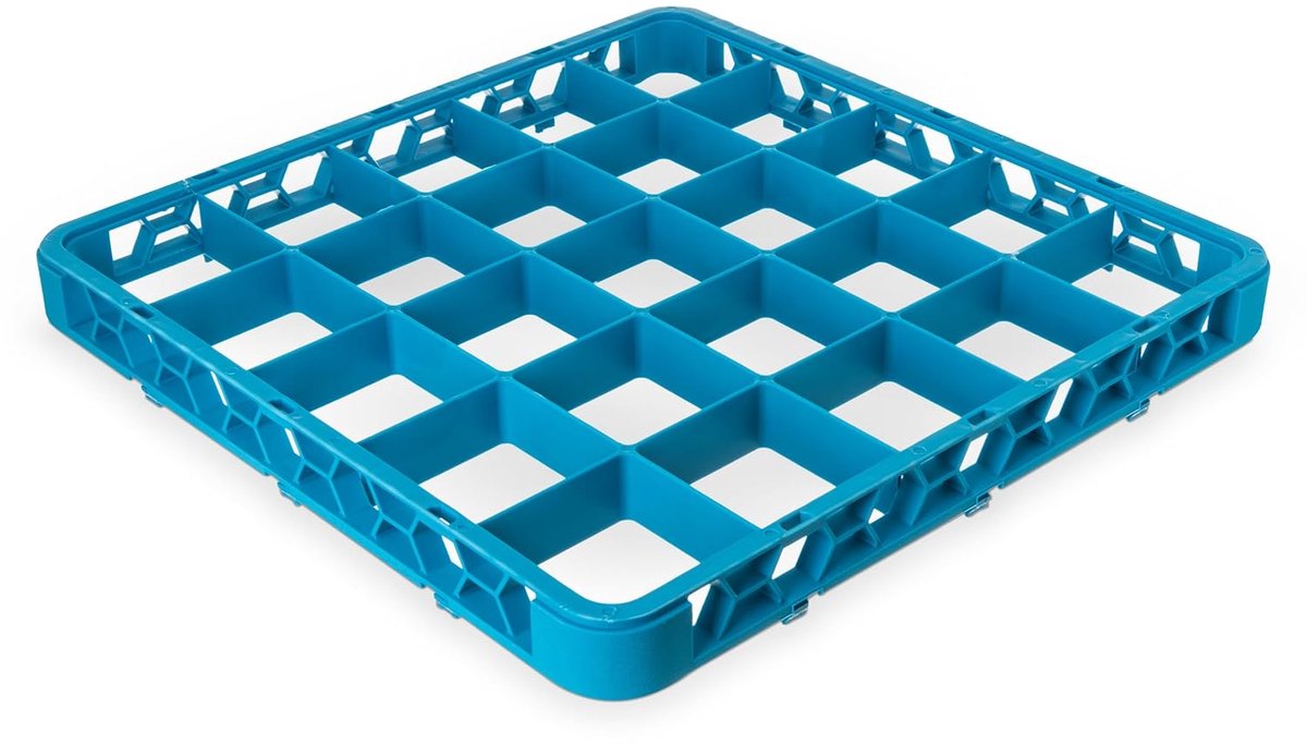 Glazenrek Extender - Vaatwasrek Verhoger - Vaatwasser Gebruik - 36 Compartimenten - 53x53x28 cm - Transparant