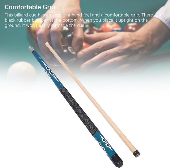 Biljart Keu - Pool Stick - Precisie Spel - 2 Delig Ontwerp - 147 cm Lengte - Natuurlijk Hout — afbeelding 5
