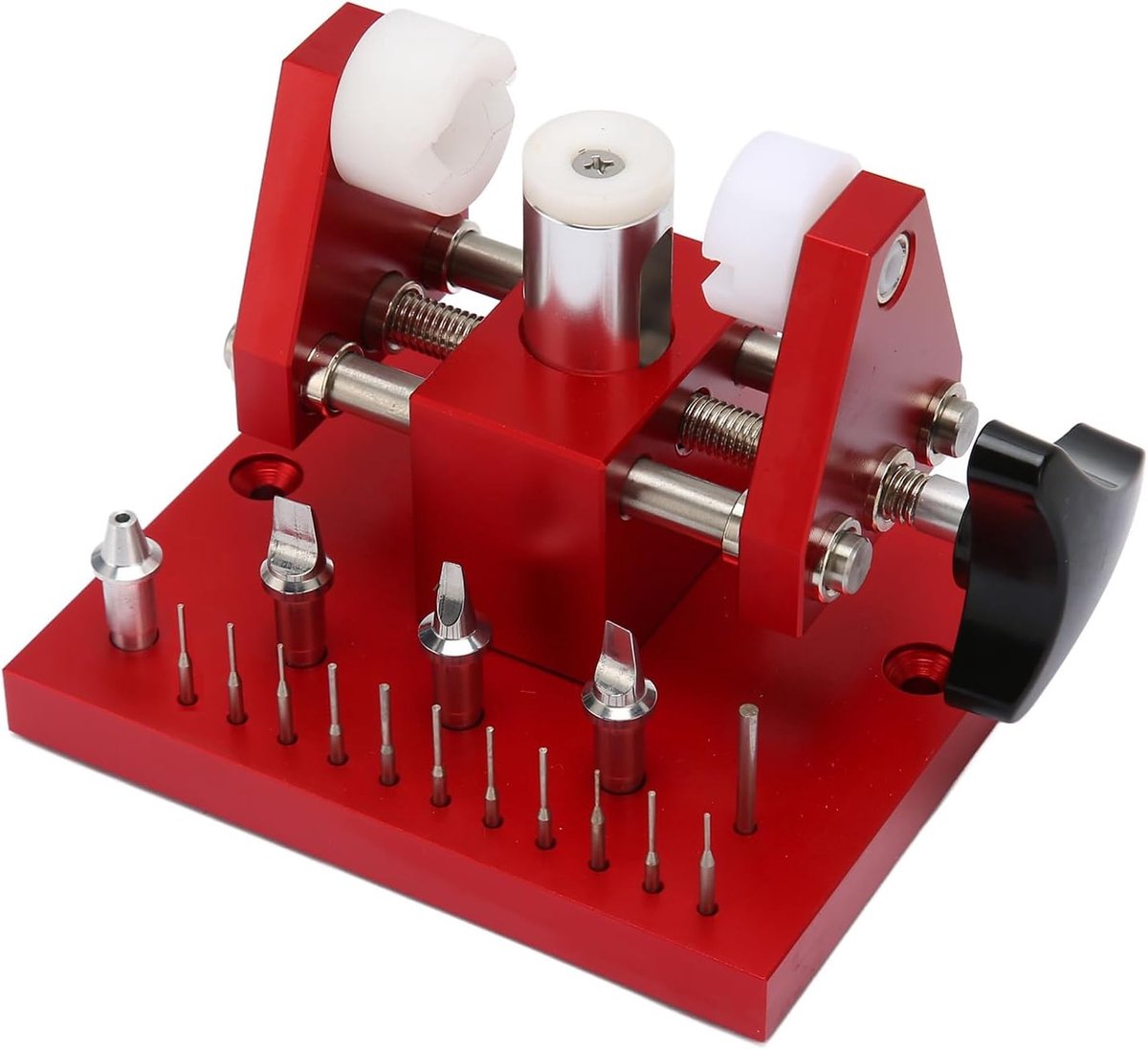 Horloge Reparatie Set - Horlogemaker Gereedschap - Horlogekast Openen - Ergonomisch Ontwerp - 117 x 86 x 90 mm - Rood