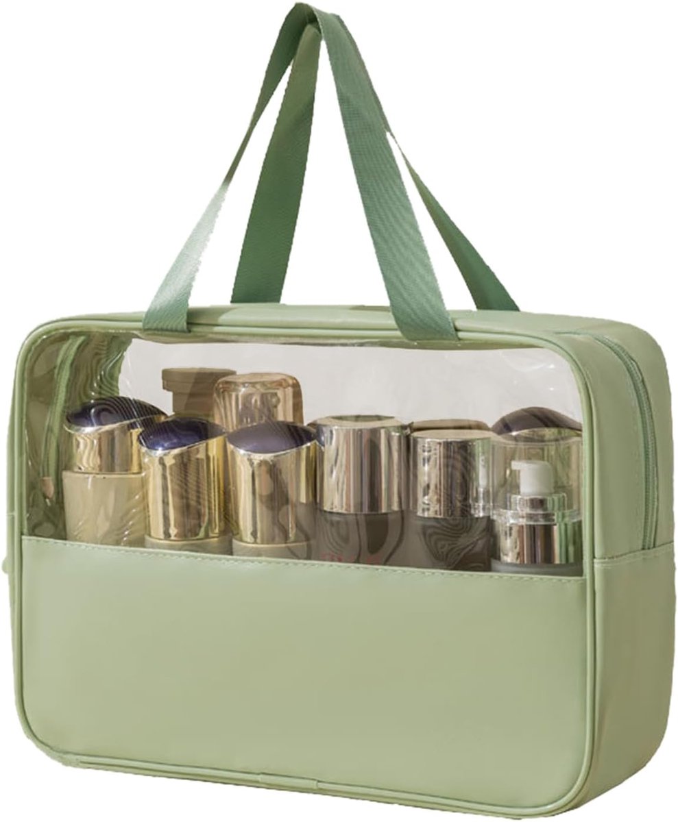 Cosmetische Reistas - Make-up Organizer - Draagbare Opslag - Lichtgewicht Stevig - 30 x 21.5 x 10 cm - Groen