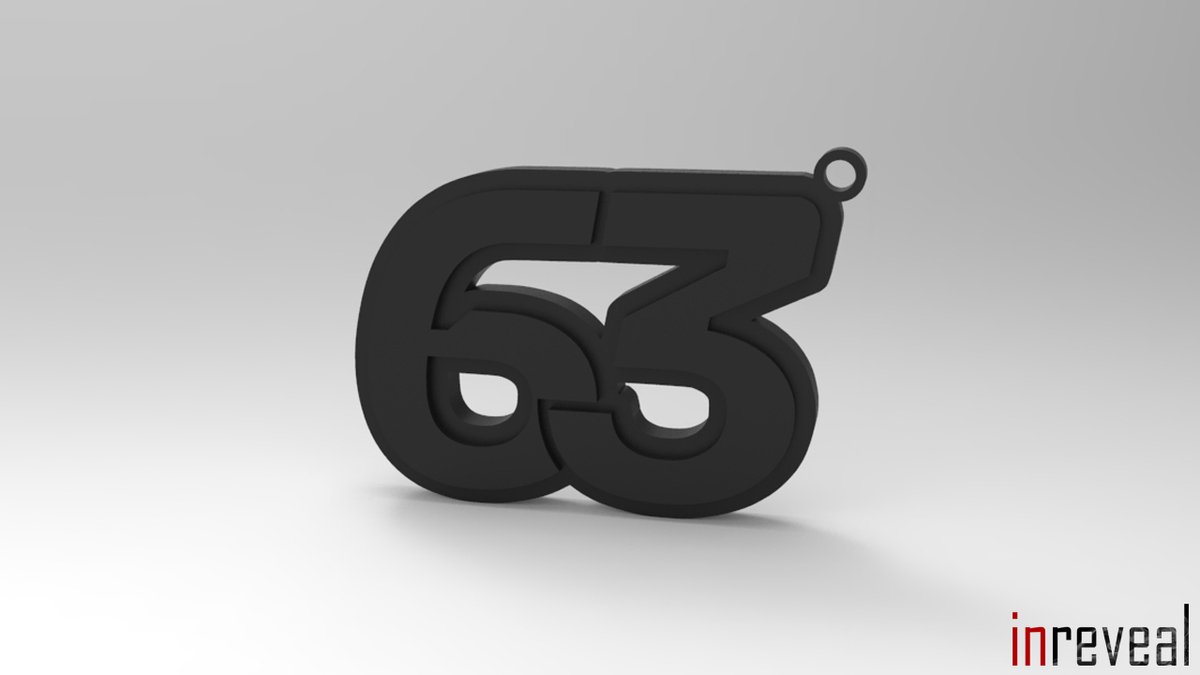 Sleutelhanger F1 '63' George Russell (Formule 1) - 53x39x5 mm - Zwart