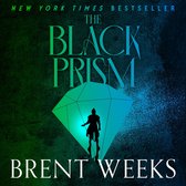 Boekomslag van 'The Black Prism' door Brent Weeks, met een figuur onder een groene en blauwe diamant.