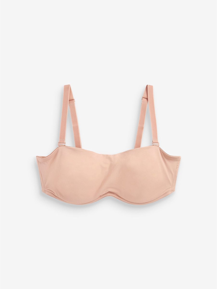 Next Dames - Niet-gewatteerde, strakke strapless en multifunctionele bandeau-bh DD+ - Huidkleur Praline Nude
