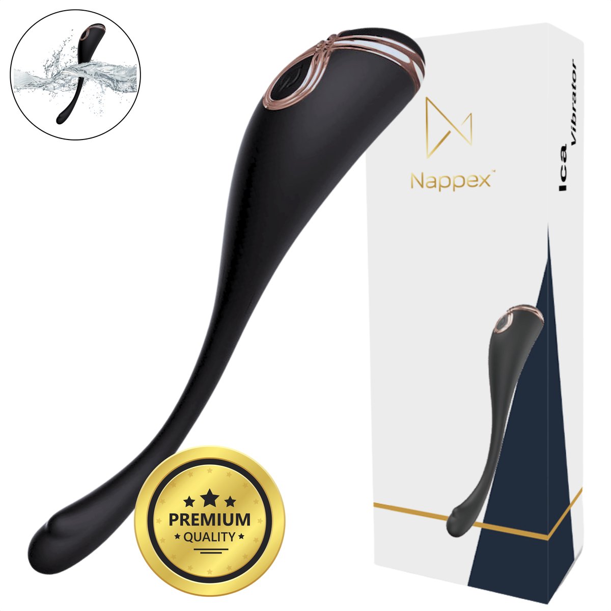 Bol.com G spot, Clitoris en Prostaat Stimulator - Nappex™ Ica Vibrator [Discreet Verzonden] - Vibrators voor Mannen Vrouwen en K... aanbieding