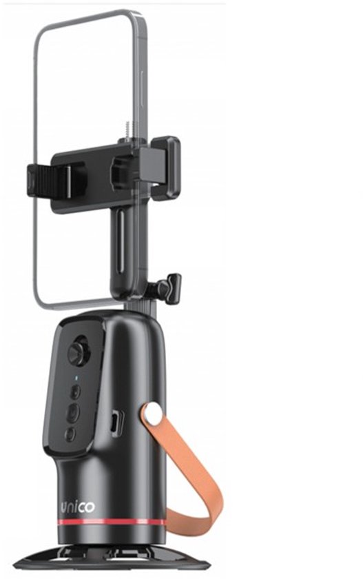 Gimbal-Stabilisator für Smartphone-KI-Tracking , 3-Achsen-Gimbal mit OLED-Display/integriertem Licht, Stabilisator für iPhone und Android, AOCHUAN X Pro Graue KI-Version