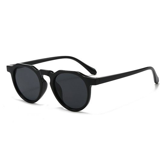 Zonnebril - Unisex - Lange ronde zonnebril - Compact en retro - Ronde bril - Geschikt voor zowel mannen als vrouwen - Stijlvolle ronde bril - UV400-bescherming, geschikt voor reizen en dagelijks gebruik