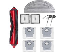 Set van 11 accessoiresets compatibel met Roborock Q10 S5/Q10 S5+/Q10 X5+/Q10 X5 -vervangende onderdelen inclusief 1 hoofdborstel-2 dweildoeken-2 HEPA-filters, 2 zijborstels