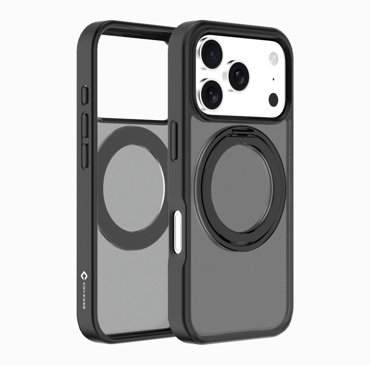 Coverzs Standing MagSafe case geschikt voor iPhone 17 Pro - Magsafe telefoonhoesje - Hoesjes met standaard - TPU Hoesje