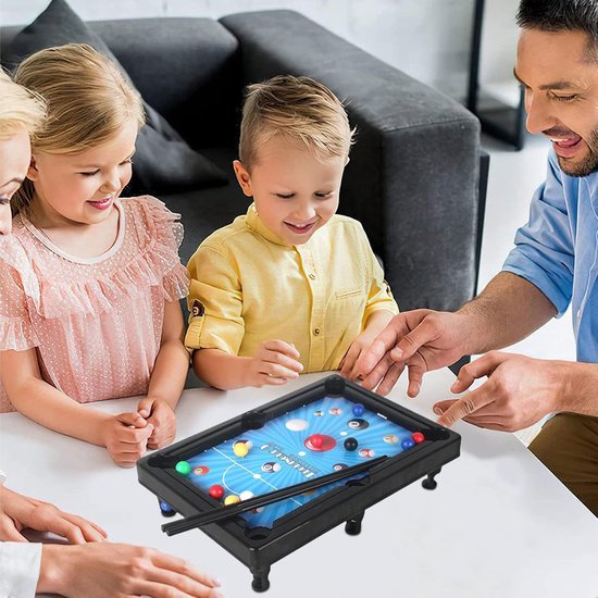 Tafelblad Pooltafel - Mini Biljartspel - Familie Plezier - Stimuleert Motoriek - 43 x 30 x 5 cm - Meerdere Kleuren — afbeelding 5