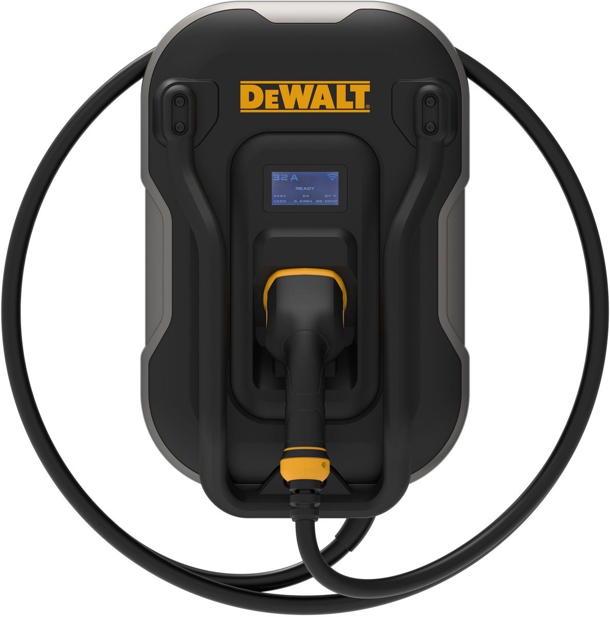 Wandlaadstation voor elektrische voertuigen - DEWALT - 7,4 kW - Type 2 - 5 m - 32A - 380V wisselstroom