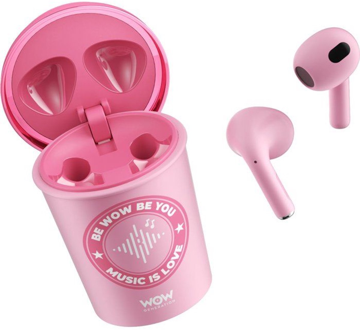 Draadloze koptelefoons - KINDERLICENTIE - WOW GENERATION - Roze - Vanaf 5 jaar oud