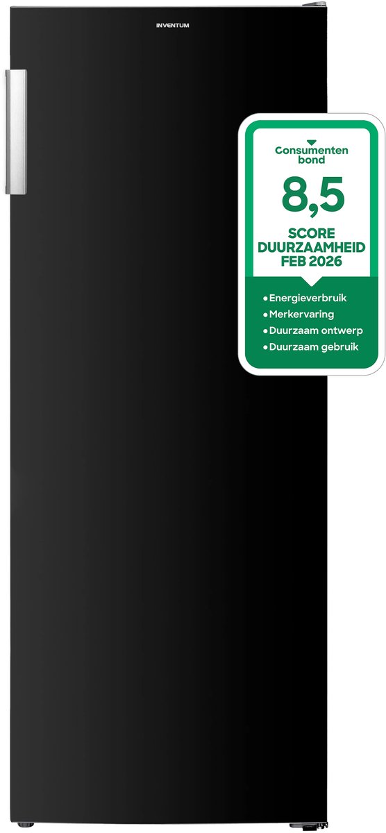 Inventum VR1430B - Vrijstaande vriezer - Kastmodel - No Frost - 161 liter - 5 lades/vakken - Zwart