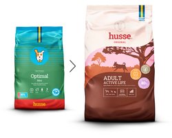 Husse Optimal Mini - Hondenvoer Droog, Hondenbrokken, Droogvoer, Hondenvoeding - 5 x 100g Proefpakket