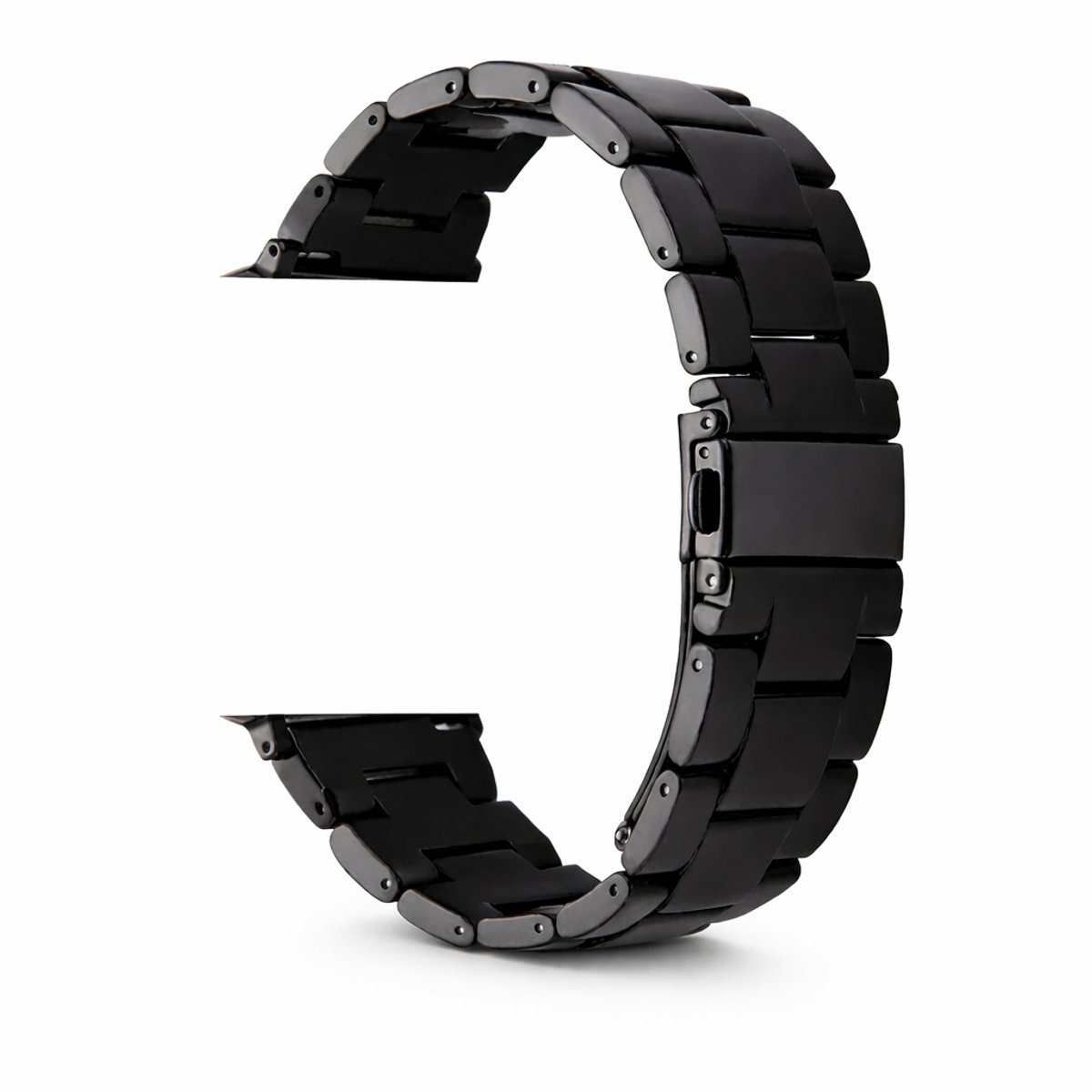 Lumière Couture ® - Smartwatch bandje - 38/40/41 mm - band - geschikt voor Apple Iwatch serie 4, 5, 6 & 7 - zwart