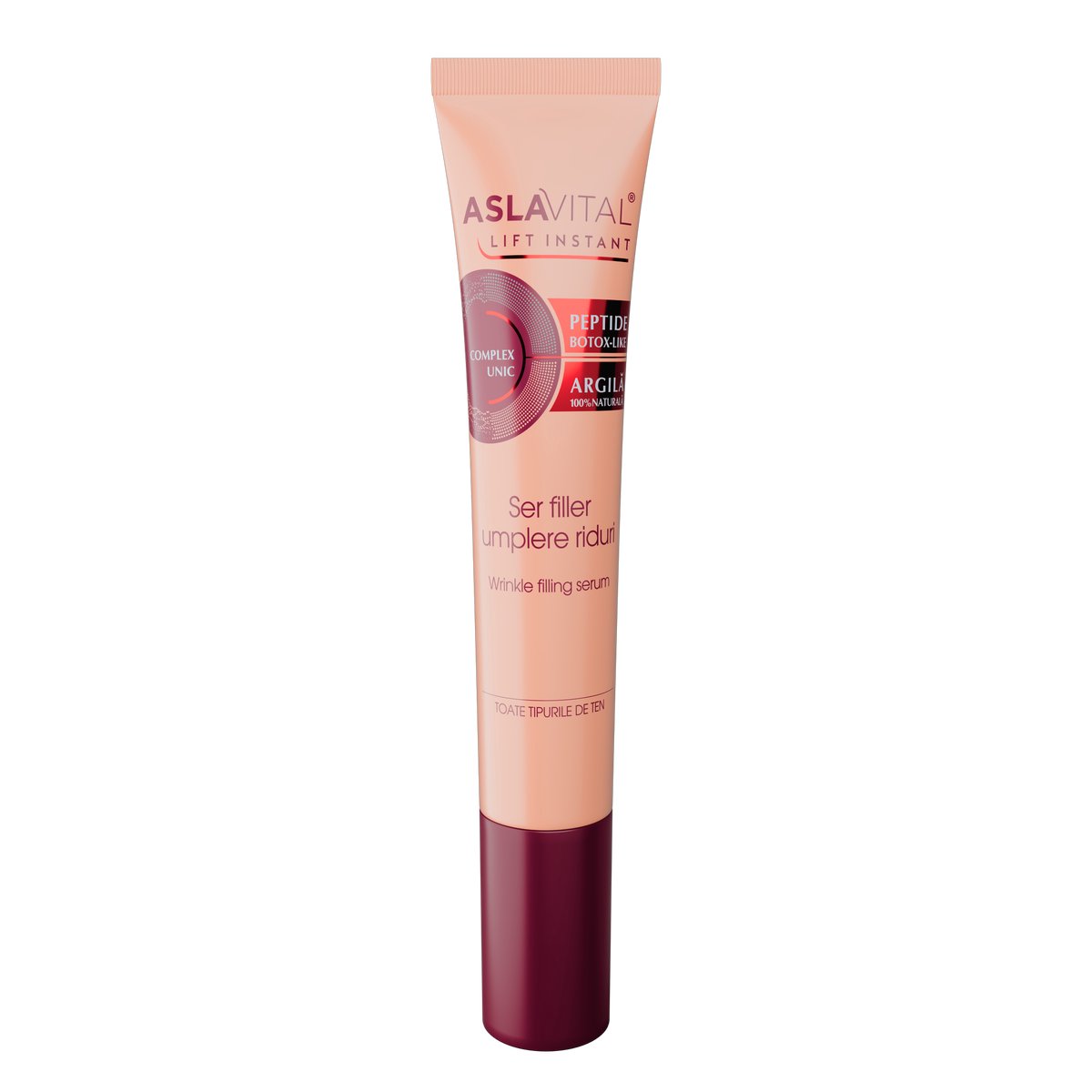 Anti - Rimpel Filler Serum - Aslavital Instant Lifting - Argireline™ Amplified Peptide en Lipoceravit C - gezichtsserum -anti-wrinkle - Verhoogt de stevigheid en elasticiteit van de huid - 15ml